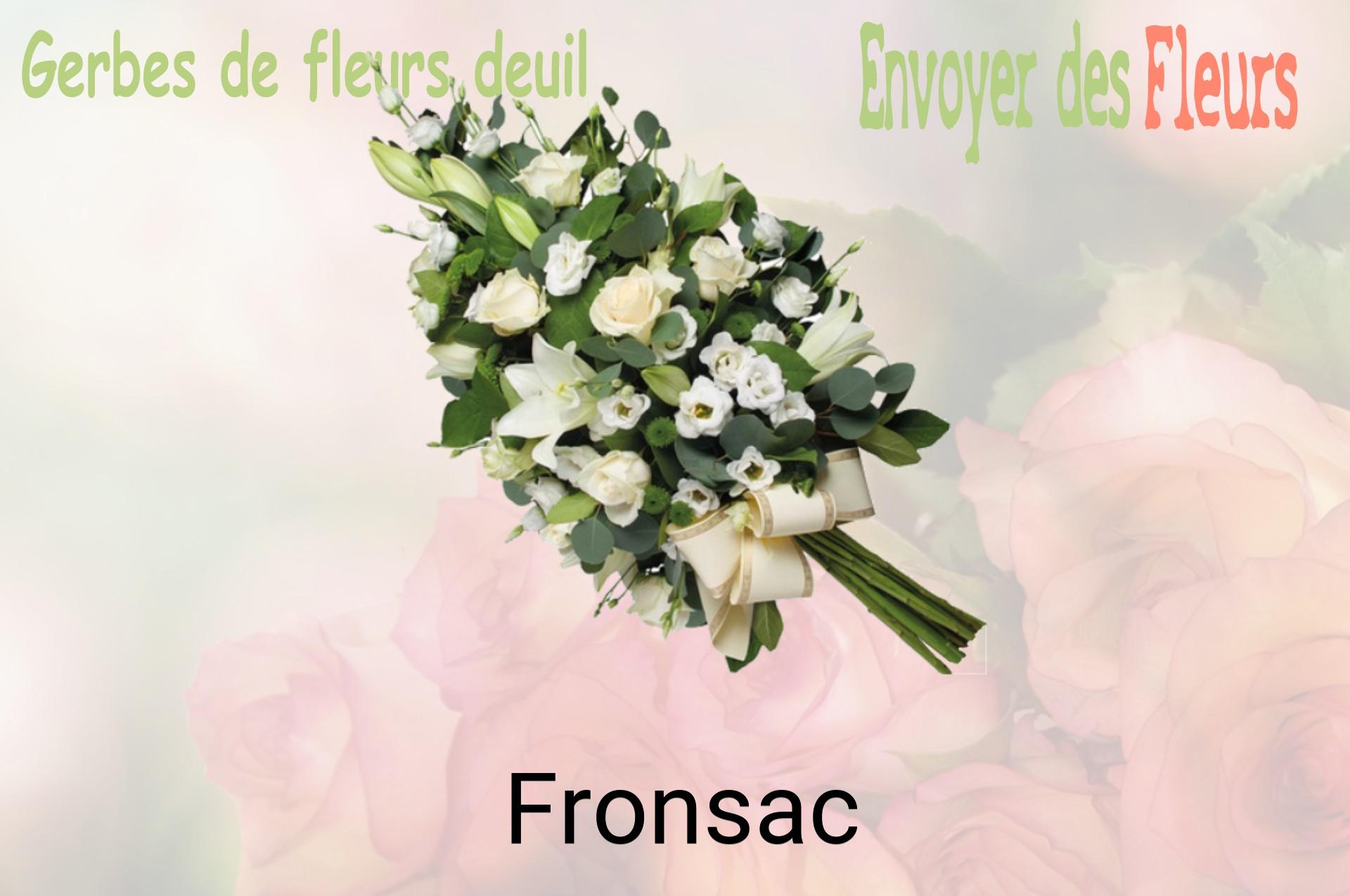 Gerbe de fleurs de deuil livrée à Fronsac